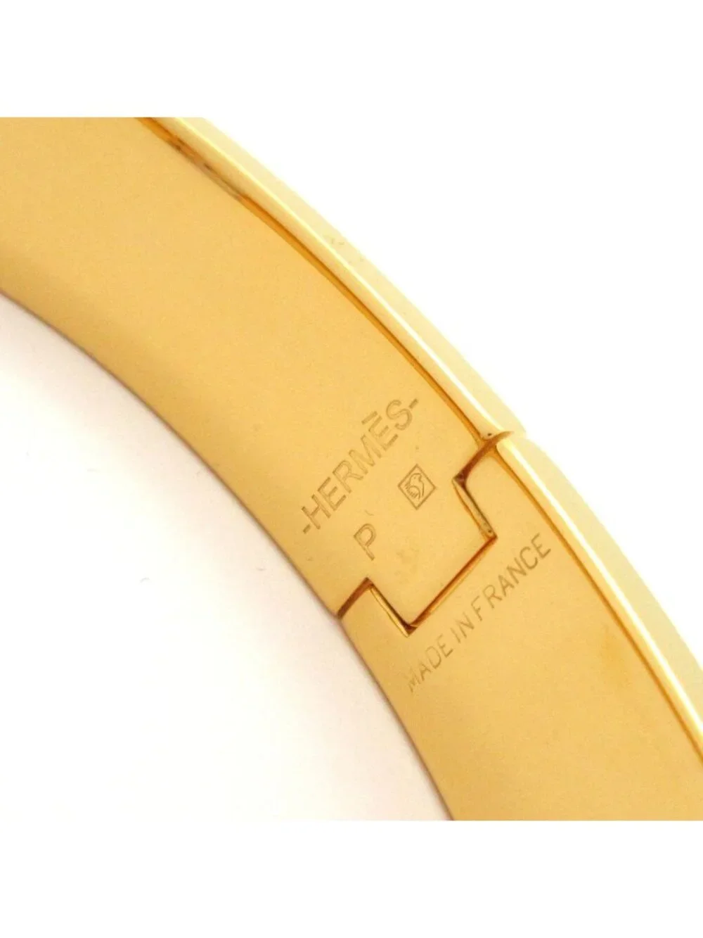 Hermes Bangle Click Gold Pink Beige Bracelet